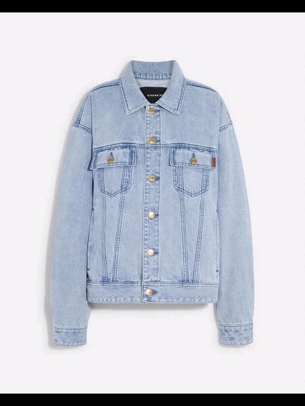 COACH Light Wash Denim Jacket the Coach Novelty Denim Jacket (Style No. CF794)